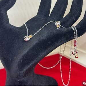 NWOT Lady Bug Necklace & Earrings